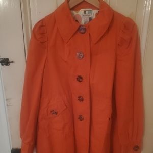 "Elevenses" by Anthropologie Orange Coat